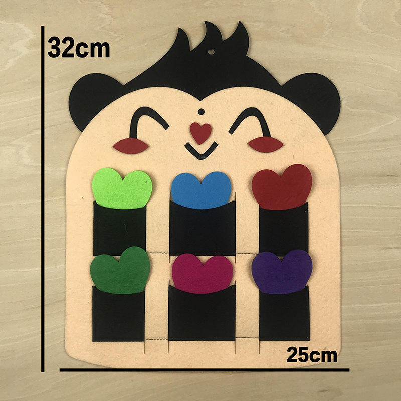 厂家直销 晨签袋 纸类标签放置收纳两层毛毡无纺布教室晨签标语袋