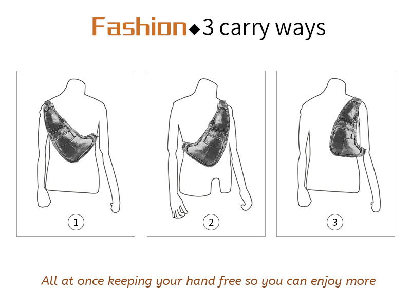Leather Chest Bag Image 7