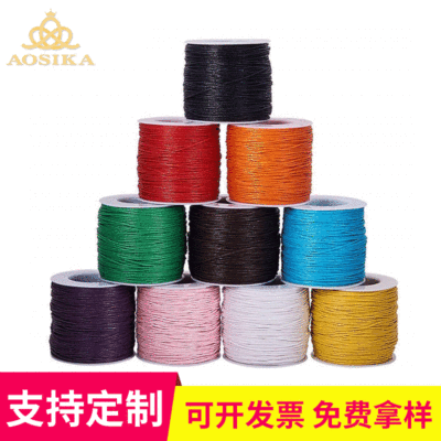 Manufacturers Spot 1MM2MM Wax cotton rope weave manual DIY make environmental protection Necklace jewelry parts December rope