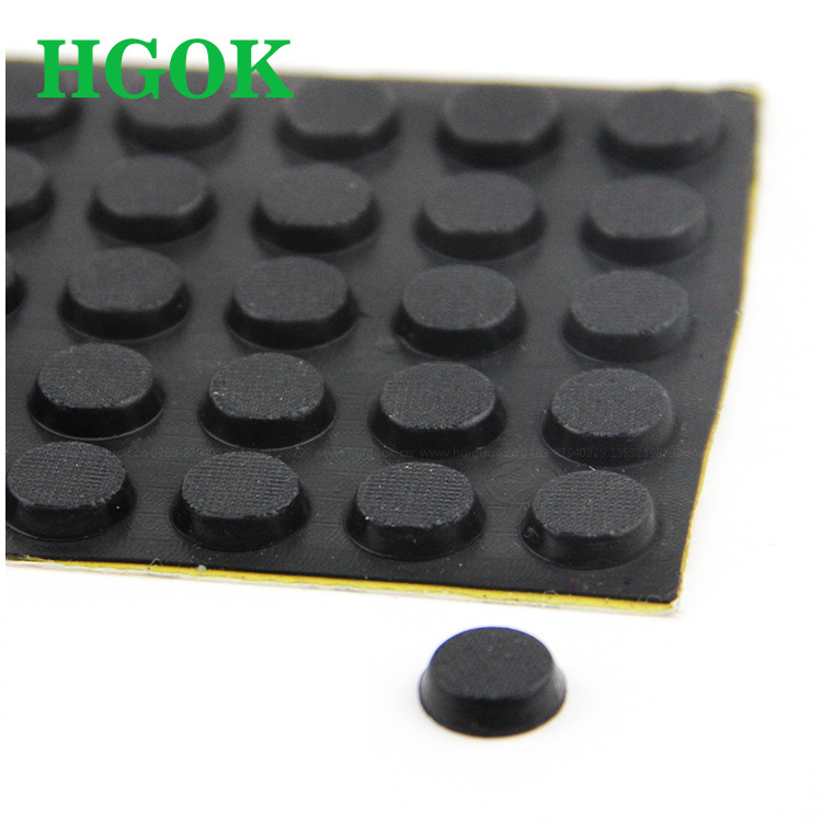 XGF1203带纹路防滑抗震机箱家具增高地板防划伤自粘橡胶脚垫12*3