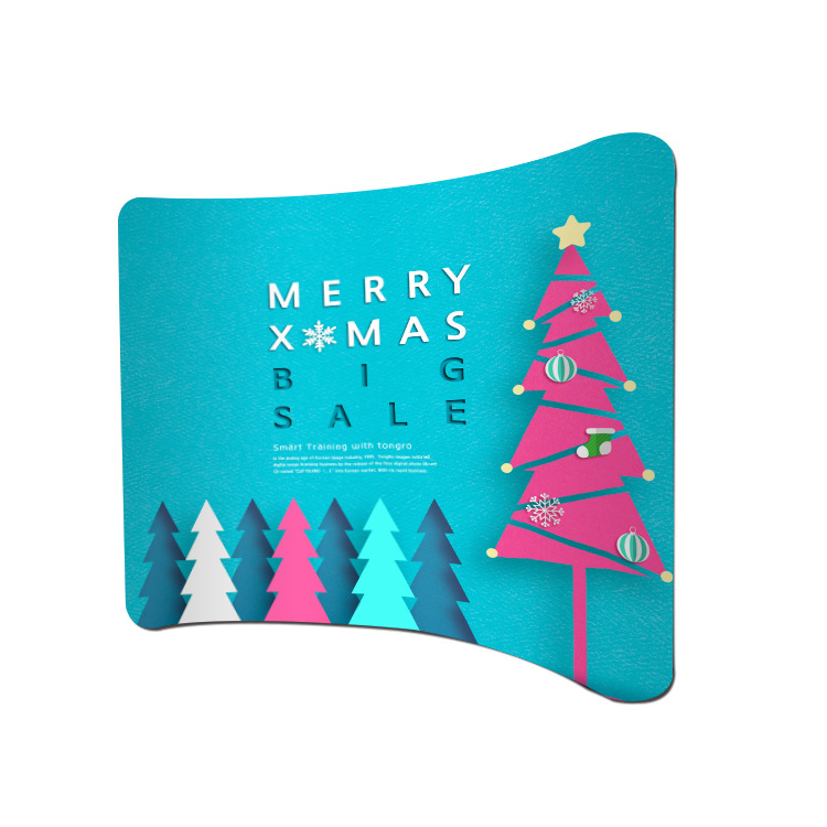 弧形可定制快幕秀 展会签到定制铝合金背景 轻便携直行快幕秀