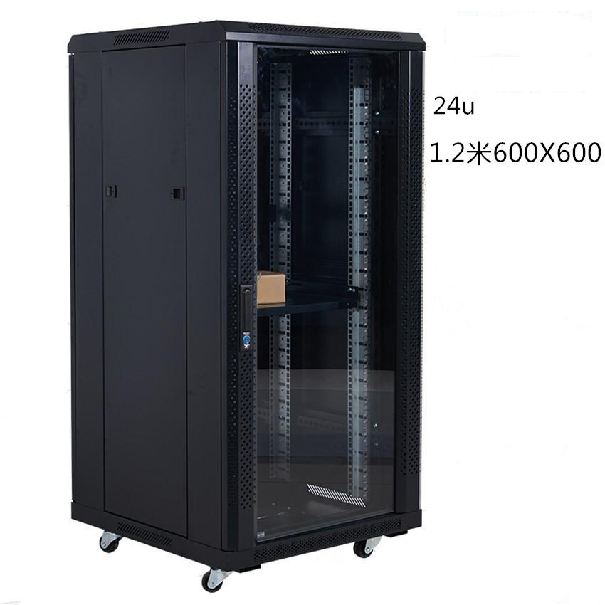 1米2米1.8米网络机柜黑色特价促销6U 9U 12U|ms