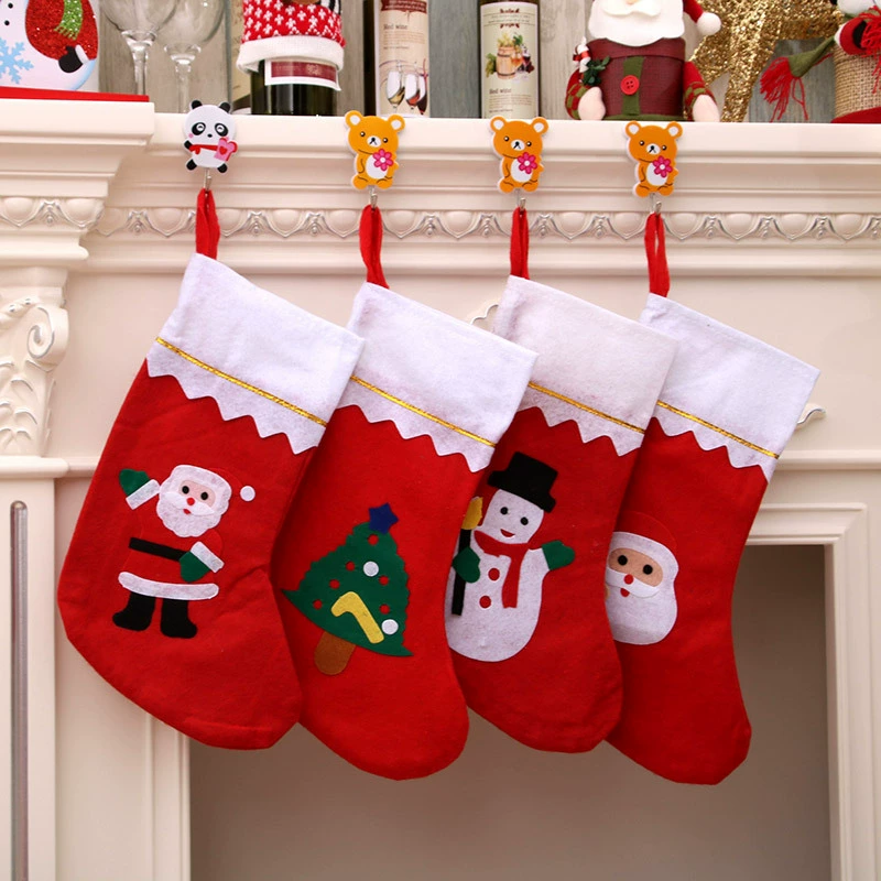 Christmas stockings large decorative socks, children’s tree pendant, random patterns, 480 pcs per box