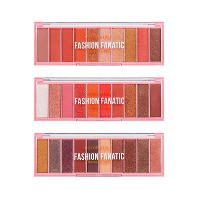 網紅土豆泥12色眼影盤珠光啞光偏光眼影防水易上色桃花妝壹件代發