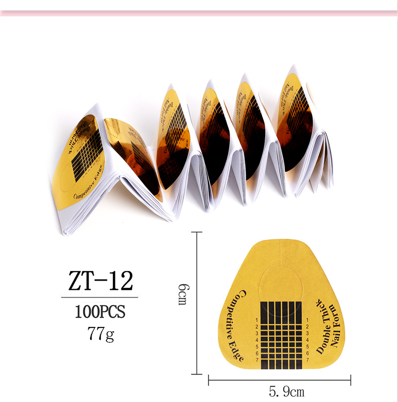 Titular de papel de extensión de uñas directa de fábrica 100 piezas de fototerapia de uñas de cristal de uñas titular de papel cuadrado de mariposa titular de papel al por mayor