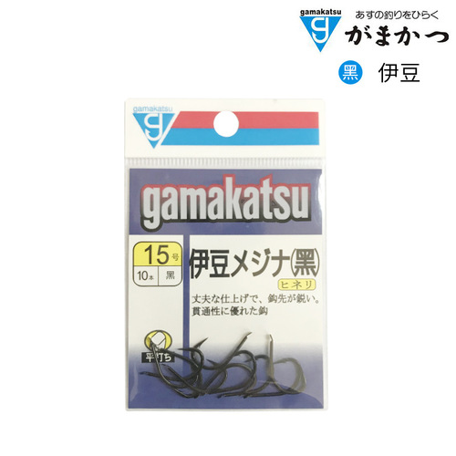Gamma fish hook, Izu メツナ black, barbed competition hook, Iso fishing hook