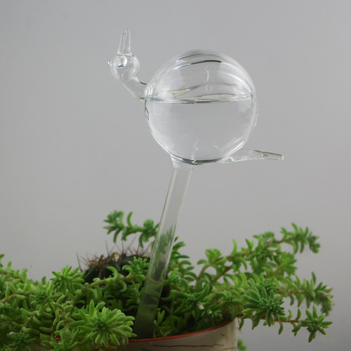 Transparent glass bird flower waterer creative lazy automatic water seepage flower waterer household green plant potted gardening supplies