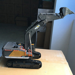 Huinna 592 Remote Control Alloy Excavator Simulation Remote Control Toy Multi-functional Electric Engineering Car Toy Excavator