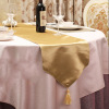 European -style simplicity champagne gold hotel wedding rice table cloth table flag solid color long strip TV cabinet cloth bright noodles