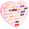 Earrings, fashionable plastic gift box, Korean style, 36 pair, wholesale