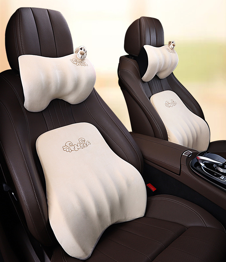 Car house factory direct car waist support slow rebound space memory cotton back cushion creative cartoon headrest