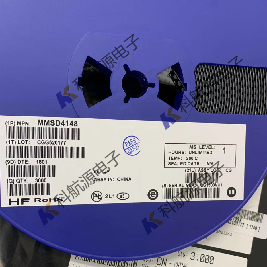 全新MMSD4148T1G SOD123 丝印T4 原装开关二极管 100V 200mA