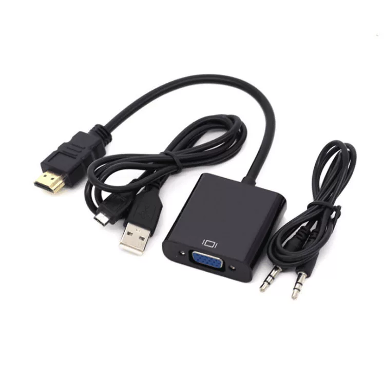 HDMI к VGA ротор HD аудио питание HDMI к VGA интерфейс соединительная линия видеоконвертер