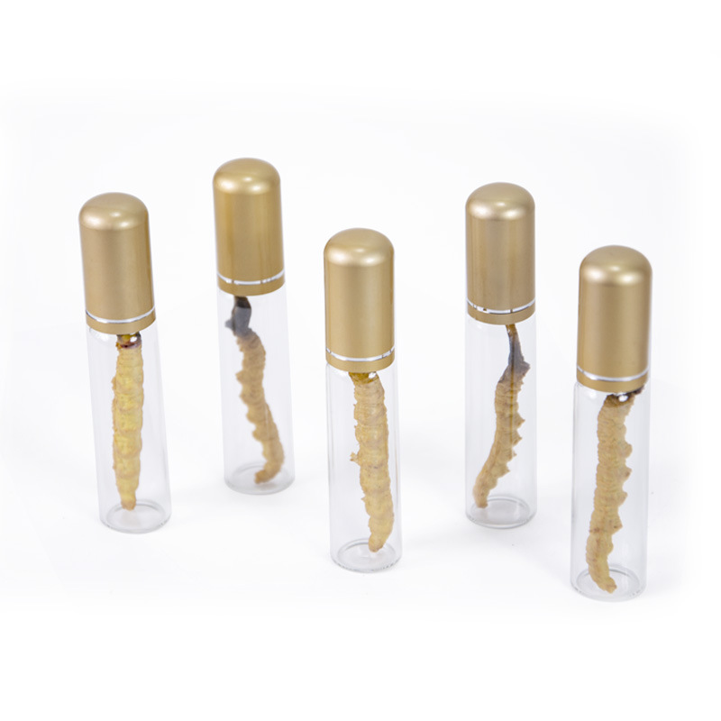 一单根虫草玻璃管铝盖双头冬虫夏草包装礼盒通用定制批发精品汇