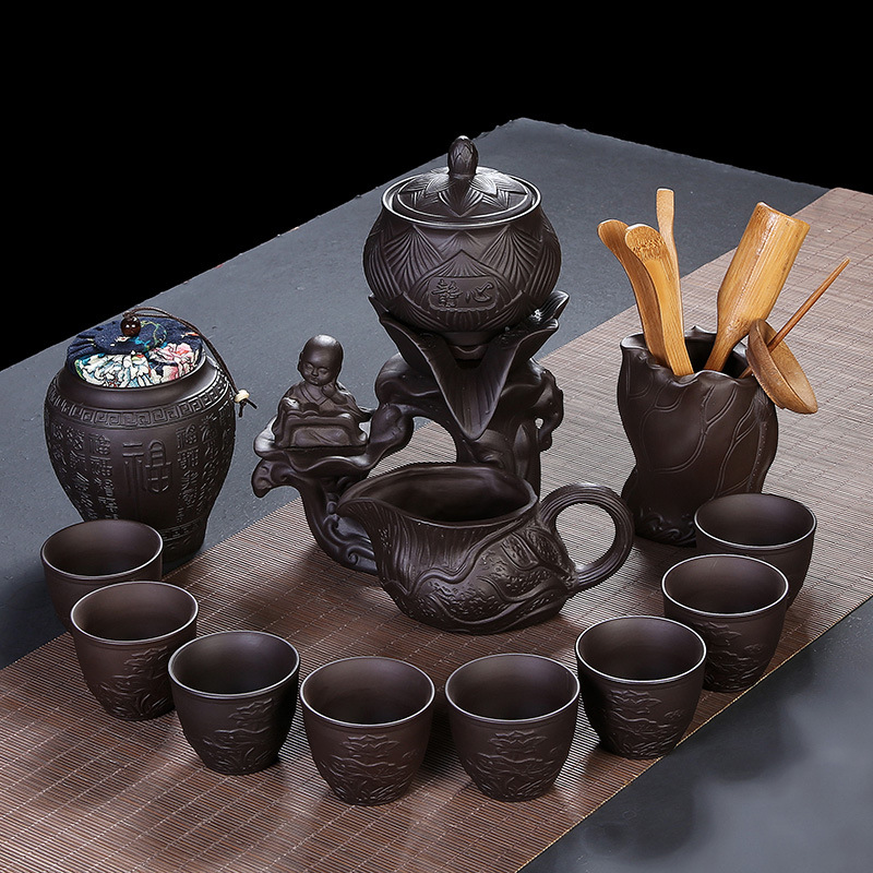 Manufactor Direct selling ceramics Cinnabar tea set fully automatic tea set suit high-grade Kungfu Online tea set originality gift customized