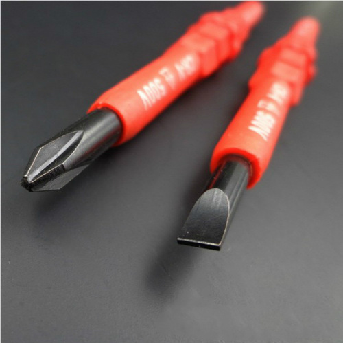 Three-piece set of four screwdrivers, dual-purpose electrical tools, insulated and voltage-resistant screwdriver, cross-shaped flat-head screwdriver