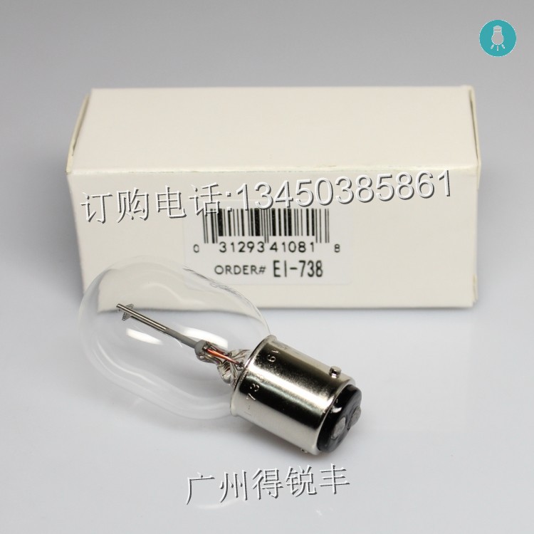 EIKO EI-738 6V5A microscope bulb, same model as the older Olympus TB-1 6-8V5A.