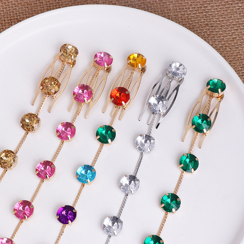 New Pearl Hair Clip Beaded Long Fringe Hair Bun Hair Accessory Wholesale display picture 13