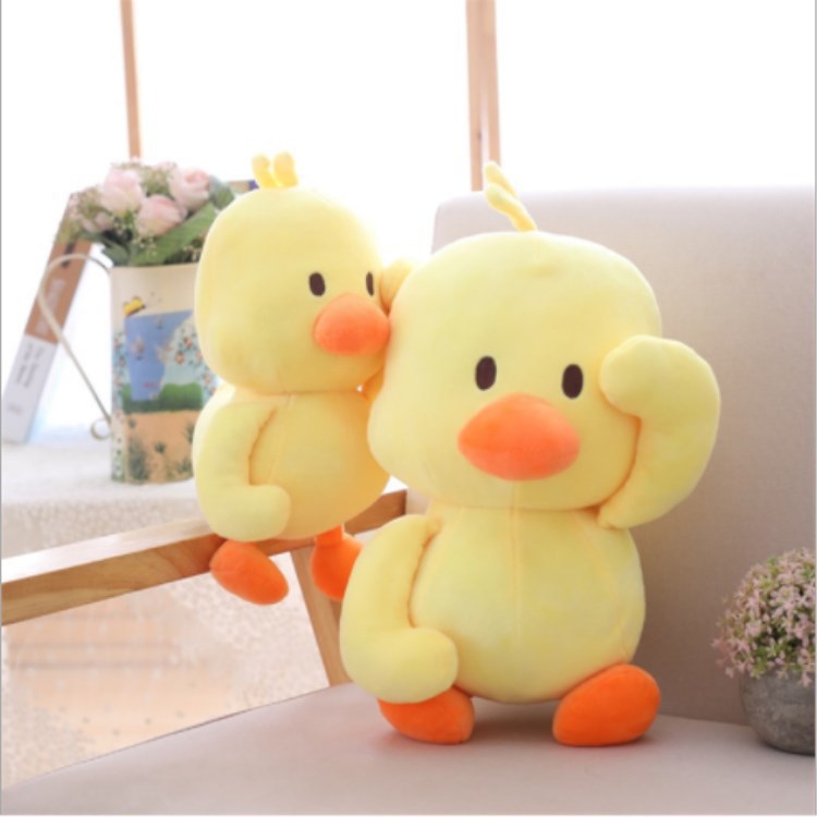 small yellow duck stuffed animal