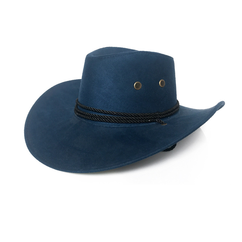 Hombres Retro Estilo Clásico Color Sólido Grandes Aleros Sombrero De Vaquero display picture 2