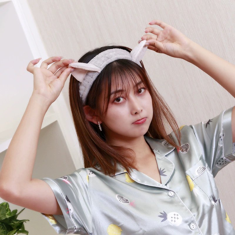 Повязка на голову, милые заколки для умывания лица, корейский стиль, оптом