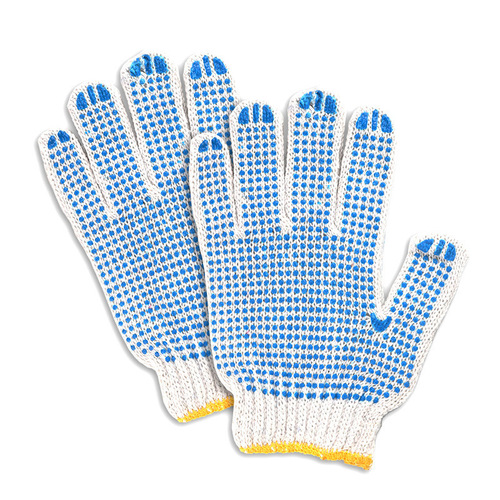 Plastic labor protection gloves with glue dots, wear-resistant, breathable gloves, non-slip, elastic dots, bead dots, plastic line practical protective cover