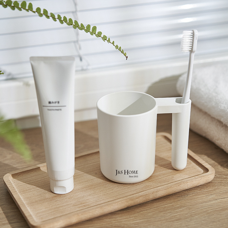 Enjuague bucal taza simple hogar plástico baño suministros color sólido pareja cepillo de dientes taza de lavado taza traje cepillo de dientes taza