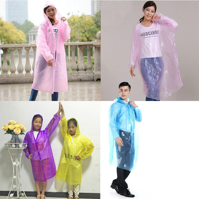 壹次性雨衣成人加厚戶外PVC透明連體PE環保磨砂peva雨衣定制logo