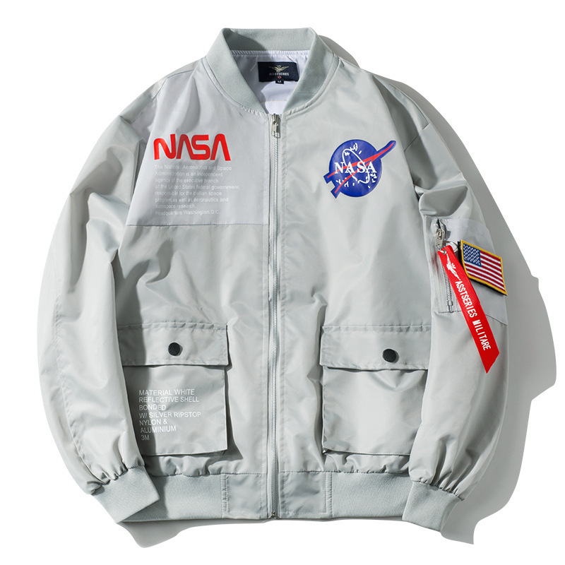 nasa Baseball Suit Men's Autumn Jacket European and American Trend Bomber Jacket Coat Large Size Fat Boy Loose Youth nasa Baseball Suit Men's Autumn Jacket European and American Trend Bomber Jacket Coat Large Size Fat Boy Loose Youth