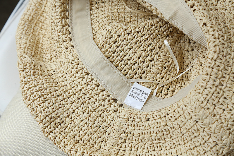 Fashion Foldable Sunshade Breathable Fisherman Straw Hat display picture 9