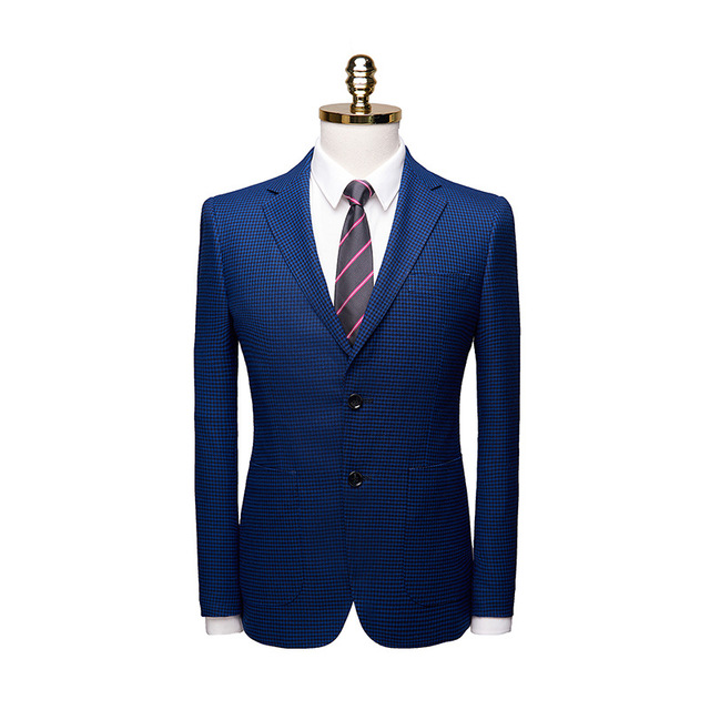 Fashionable Plaid boutique men’s suit business casual suit two piece vest