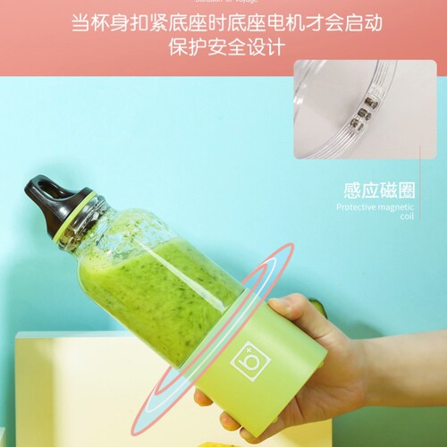 Wholesale Manufacturer Portable Juicer Home Charging Electric Mini Juicer Cup Cross-border 6-Blade Macaron