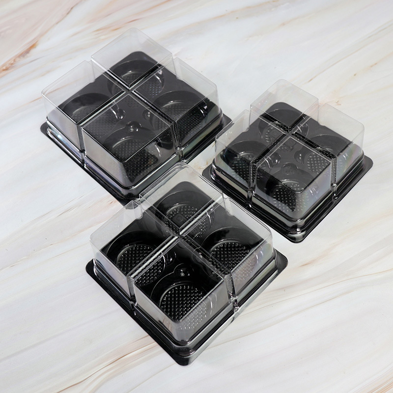 雪媚娘蛋黄酥包装盒25/30/50克月饼大福塑料盒西点盒雪媚娘包装盒