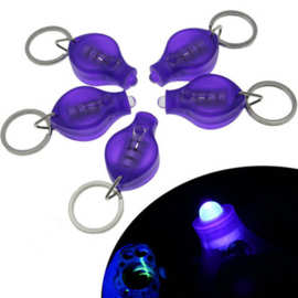 批发低价促销迷你 UV紫光 多色光LED钥匙扣灯 广告礼品赠品
