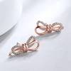 Silver needle, swan, fashionable metal earrings from pearl, silver 925 sample