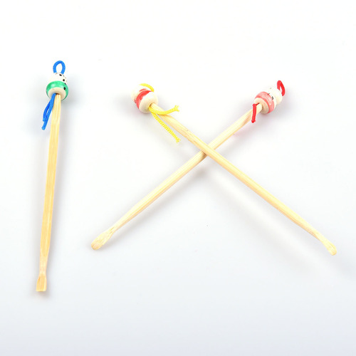 Cute Mini Bamboo Ear Pick Ear Pick Cartoon Wooden Chinese Doll Ear Pick Wholesale 1g