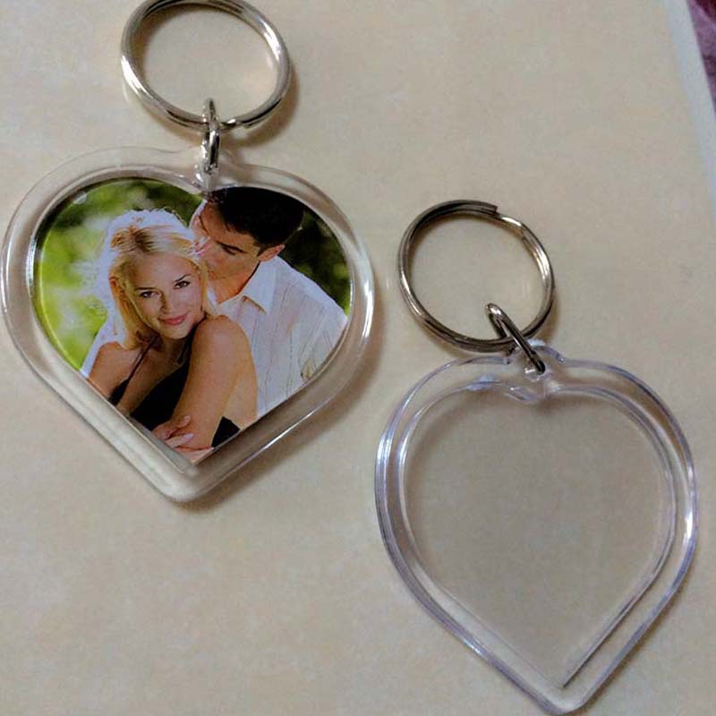爱心形照片相框钥匙扣