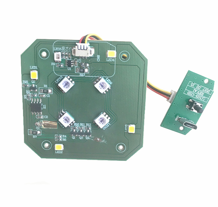 太阳能柱头灯七彩一体化控制板
