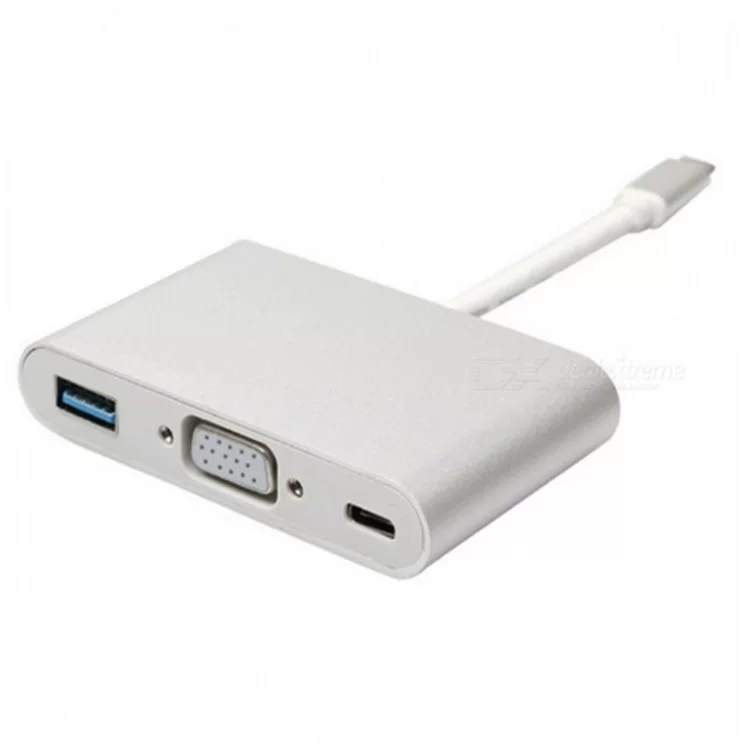 Type-C к VGA конвертер Type-C к VGA+HUB+PD три-в-одном конверсионная линия HUB