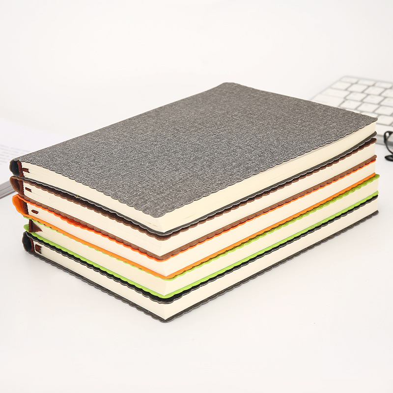 Fabric Notebook A5 Student Soft Leather Notebook Creative Leather Hand Ledger Business Note Stationery Printed With