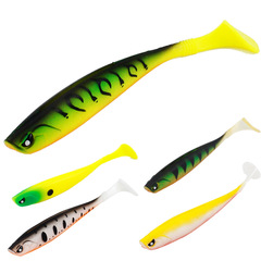 獵高 路亞餌T尾軟餌魚形假餌仿生漁具異型眼仿真軟魚跨境仿真路亞