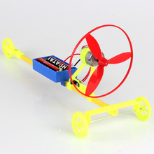 diy材料F1動力車空氣槳電動賽車 兒童益智玩具 拼裝車模專供學校