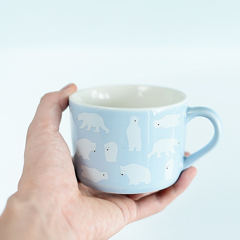 Taza de leche de dibujos animados para niños taza de cerámica creativa taza de café taza de animales taza de desayuno impresa logotipo