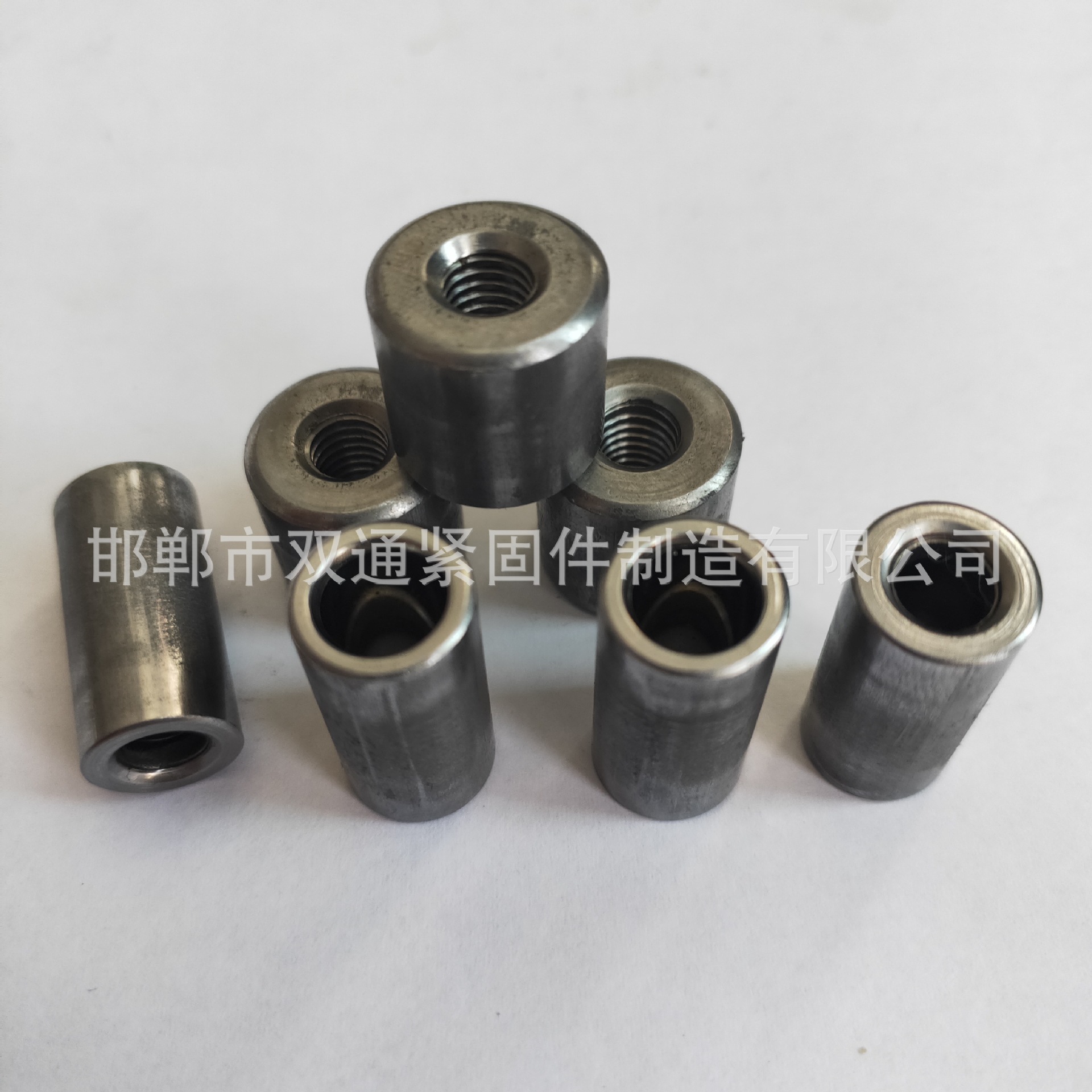 批量生产冷镦圆套管 加厚梯形牙焊接圆柱螺母 非标细牙反牙圆螺母