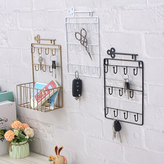 Entrance door key hook hanger entrance creative storage box key rack display rack wall hanging