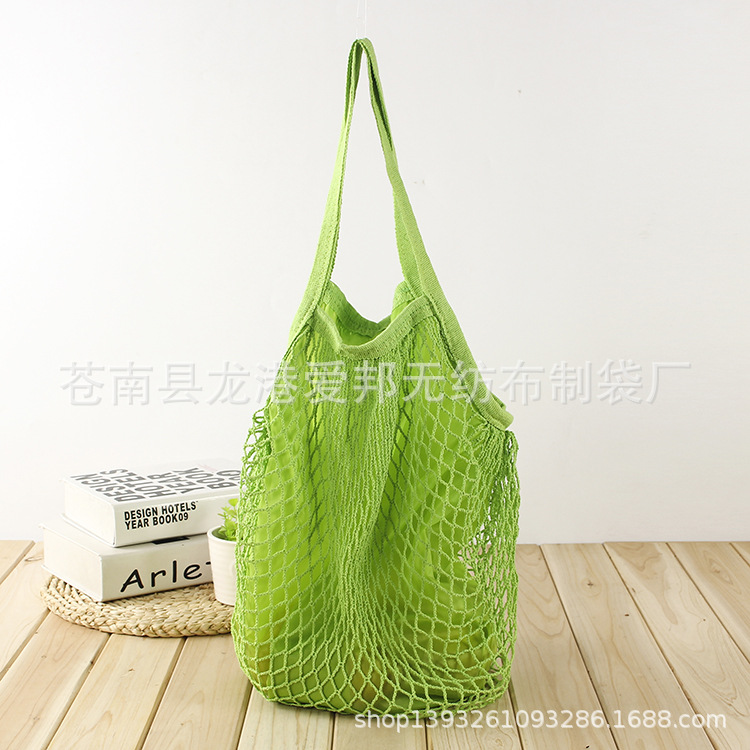 水果蔬菜购物 镂空编织 手提棉网兜 批发袋子
