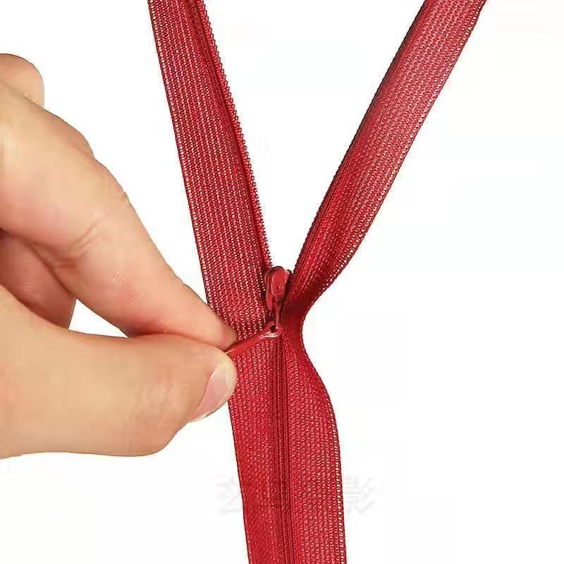 女裝裙子羽絨服裝家紡用3號拉鏈 現貨340個顏色絲邊隱形拉鏈批發