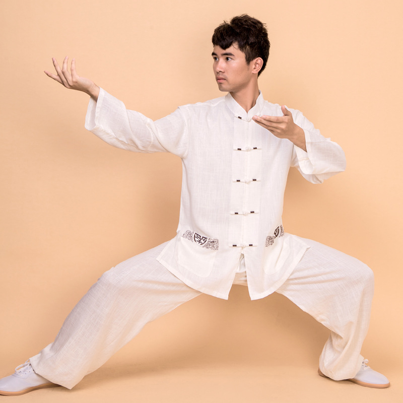 have more cash than can be accounted for Tai Chi clothes summer Flax Cotton and hemp new pattern Taiji boxing clothing Uniforms Middle and old age A martial art Costume