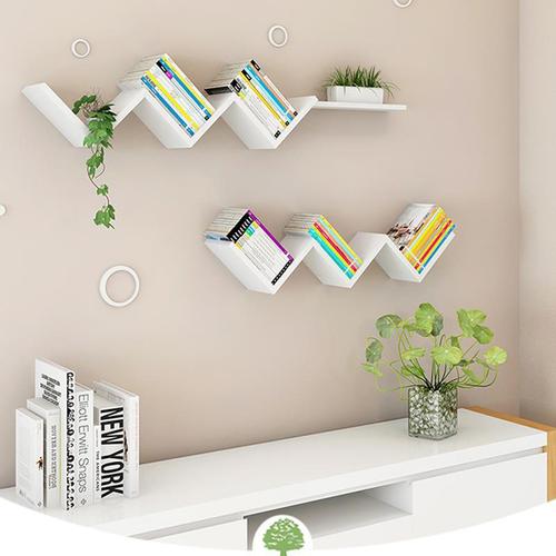 W-type creative shelf divider storage rack decoration rack wall-mounted wall shelf bracket divider bookshelf
