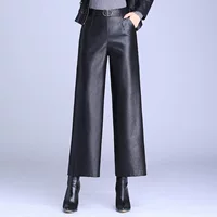 How to choose pu leather wide-leg cropped pants for autumn and winter: a guide to high-waisted, slimming, and commute-friendly styles